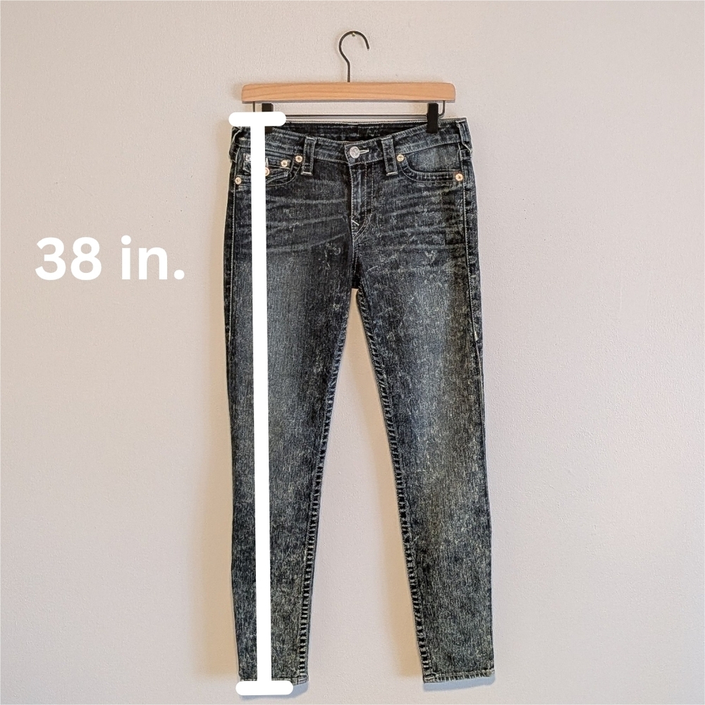 TRUE RELIGION Acid Wash Jeggings Women's Size 30 - Picture 5 of 10